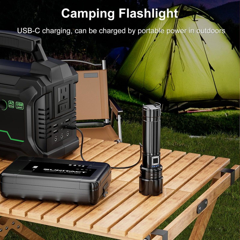 Sunitact Flashlights High Lumens Rechargeable - 20000LM 30W Super Bright