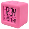 Equity 70910 Digital Pink Silicone Cube Alarm Clock with On-Demand