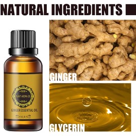 5 Bottle Abdominal Drainage Ginger Oil,Belly Drainage Belly Off Massage Oil Massage Liquid