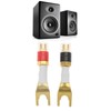 EMSea 2 Pairs Spades Fork Plug to Twist Binding Post