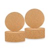 PMELCXD 16 Pcs 4 mm Thick Wooden Cork Coasters Absorbent
