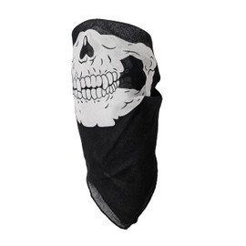 itisyours Skeleton Half Skull Face Bandana Mask Head Wrap Scarf Motocycling Biking Paintball Sport (1)