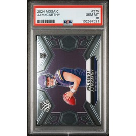 Graded 2024 Panini Mosaic JJ McCarthy #275 Rookie RC Football Card PSA 10 Gem Mint
