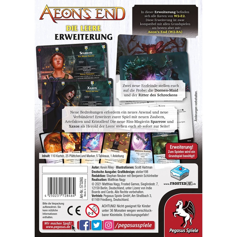 Pegasus Spiele 57326G - Aeon's End: The Empty [Expansion] (Frosted
