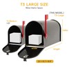 BlissBoard Large Black Galvanized Steel Mailbox 22 x 10.7 x