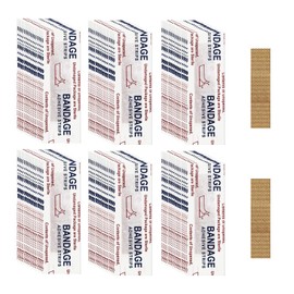 300 Pcs Small Bandages for Face, Mini Bandages Fabric Adhesive Nose Bandages Flexible Breathable Bandages for Small Wound (3/8” x 1.5”)