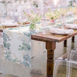 Aitsite Table Runner, Wedding Decoration Decoration, Outdoor Holiday Party Decor Table Runner, Modern, Linen Look Table Runner for Dining Room, Party, Holiday, Wedding, Tablecloths, 40 x 180 cm