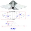 2 Packs Garage Door Hinges #1 with Galvanized Finish -