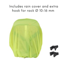 Vincita Voyage B.D.R. 3-in-1 Rear Rack Bag – 37L Backpack, Duffle & Pannier Combo – KLICKfix UniKlip 2.0 Quick Release – Water-Resistant Touring Gear for Folding Bikes. (Green)