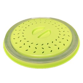 Mooisco Collapsible Microwave Splatter Cover,2 Pack 10.5 In Food Cover,Space-Saving Microwave Lid,BPA Free,Green