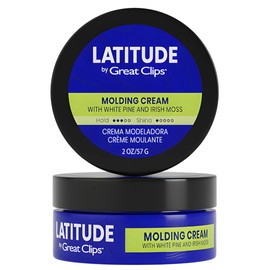 GREAT CLIPS LATITUDE Molding Cream | Hair Gel for Men | Low to Medium Hold + Low Shine | 2oz