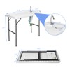 GYMAX Fish Cleaning Table with Sink, Folding Fish Cleaning Station