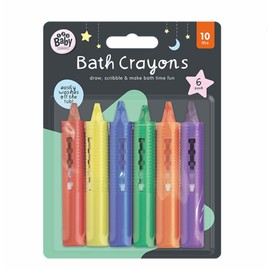 123 BABY Play-tec Bath Crayons for Draw, Develop Creativity, Imagination, Scribble and Make Bath Time Fun, Easy Washable Wipe Clean-6 Pack