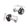 MACHSWON 4Pcs Black Aluminum Alloy Decorative License Plate Bolt Screw