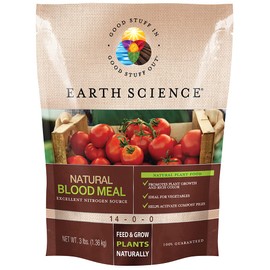 Earth Science Natural Blood Meal Plant Food—3 lb—Organic Nitrogen for Thriving Plants – Feed Flowers, Vegetables, Trees, Shrubs & Potted Plants – Activate Compost, Vibrant Growth, Bigger Harvests