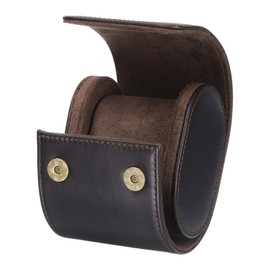 sourcing map Watch Roll Travel Case Single Slot Portable Leather Storage Cases for Men and Women, Watches Storage Organizer with Removable Pillows for Traveling, Display, Home Storage, Coffee