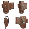 TOURBON Men Leather EDC Organizer Sheath Handmade Tactical Multitool Pouch