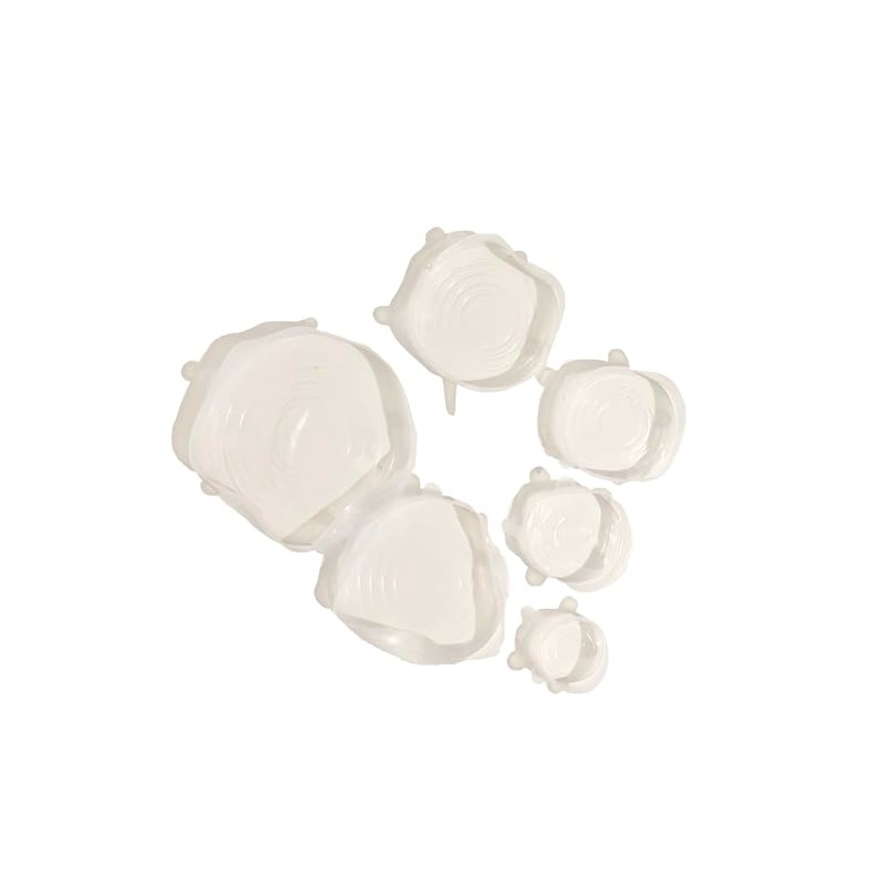 Set tapas de silicón amoldables, 6 piezas. Para la cocina,