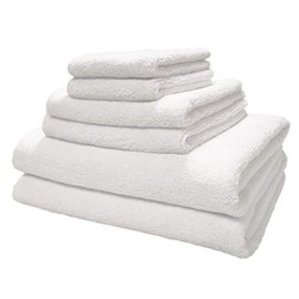 Polyte Oversize, 60 x 30 in., Quick Dry Lint Free Microfiber Bath Towel Set, 6 Piece (White)