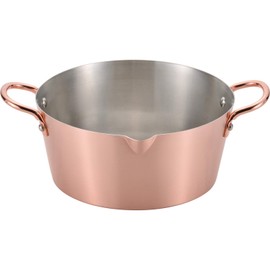 Wahei Freiz Tsubamesanjo CS-026 Pure Copper Frying Pot, 7.9 inches (20 cm), Tempura Pot, Frying Food, For Gas Fires, Made in Japan