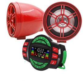 XYC 12V UTV ATV Bluetooth Amplifier Sound System Hand-Free Speakers FM USB Audio System Stereo 3.5 Inch Speakers 12V Motorcycle Waterproof Audio FM Radio Stereo Speaker