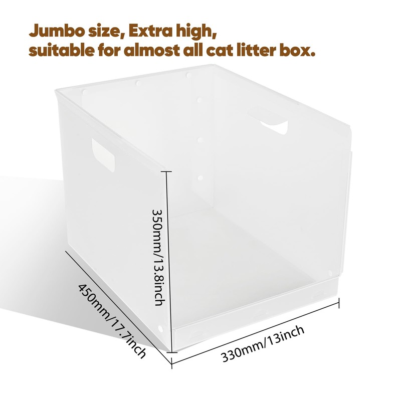 Multifunctional Cat Litter Box Enclosure, High Sided Cat Litter Box