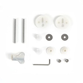 2PCS Toilet Seat Hinge Bolts Kit for Angol Shiold Toilet Seat with Quiet Close, Quick Release Hinges, Heavy Duty Stainless Steel Bolts with Extra Long Nut