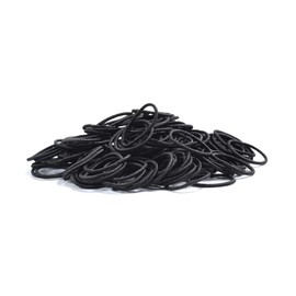 Youxuan Small Hair Elastics for Girls, Soft and Comfy Rubber Bands, 100 PCS Hair Ties, Black