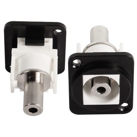 QIANRENON TRS 1/8 Stereo Panel Connector, 3.5mm Female to Female Straight Through, XLR Panel Mount, for Speakers and Headphones