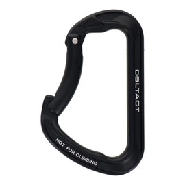 Sankyo Corporation DBLTACT DT-AKD-B Forged Aluminum Carabiner, 4.3 inches (110 mm), Black