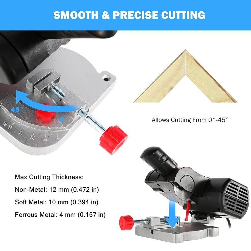 BEAMNOVA Mini Miter Saw Electric Power Table Benchtop Cut-Off Chop