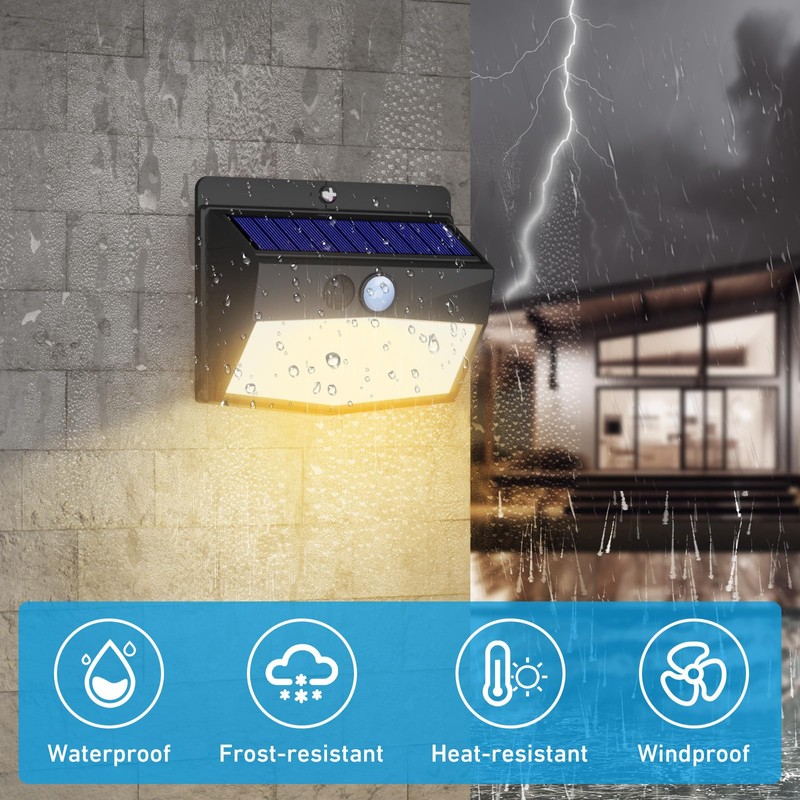 Solar Motion Sensor Lights Outdoor [ 12 Packs/138 LED ]