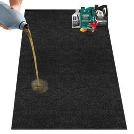 Nujzuir 60" x 72" Giant Oil Drip Mat for Garage Driveway, Reusable Rubber Floor Oil Spill Leak Absorbent Pads for Motorcycle Car Oil Leak Stain Resistant