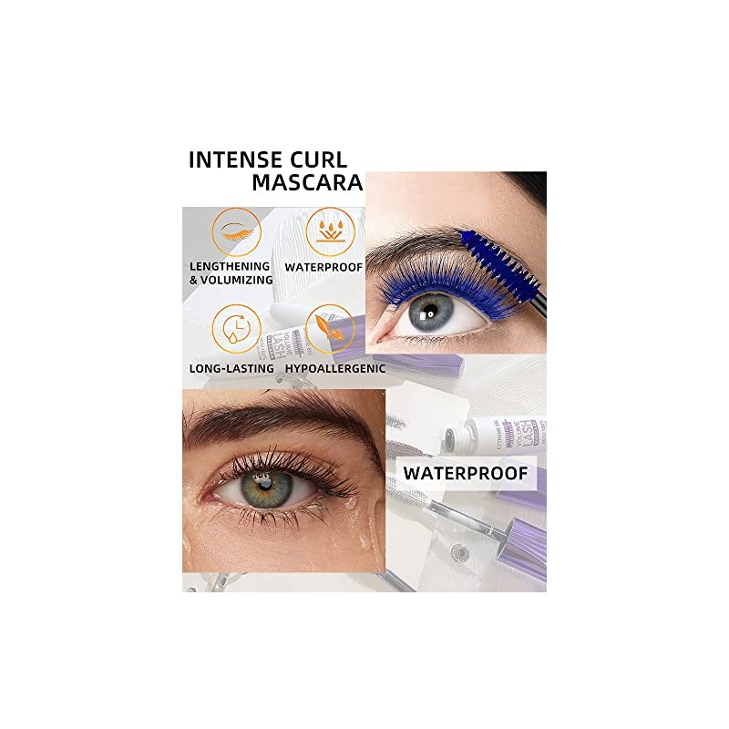 Máscara De Pestañas 5D Morada Para Volumen Y Longitud, 1