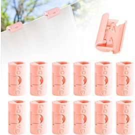 WinldMonmo 12 Pcs Pink Bed Sheet Grippers, 2024 New Bed Sheet Grippers Sheet Fasteners Clips, Adjustable Needle-Free Bed Sheet Holder That Hold Slip and Fall Out Bedding Accessories