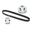 SHCEEC 2PCS Set 2GT Aluminum Timing Pulley 20&40 Teeth 8mm