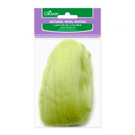 Clover Lime Green Natural Wool Roving .3oz