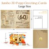 60th Birthday Cards Funny 3D Pop Up Gifts with Envelope