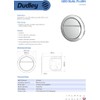 Taps2Traps Thomas Dudley Geo Dual Flush Button, Chrome Plated, 73.5mm