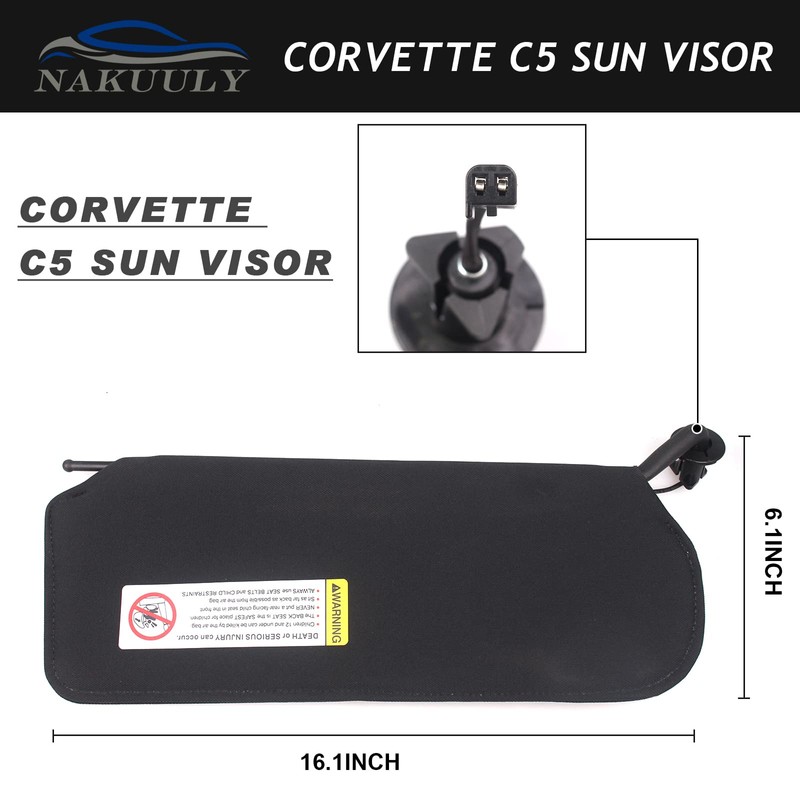 Nakuuly Sun Visor Pair with Updated LED Lighted Vanity Mirror