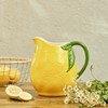 Bico Lemon Shape Cute Handpainted Stoneware Pitcher, Microwave & Dishwasher