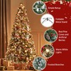 Yaheetech 6ft Pre-lit Frosted Artificial Hinged Christmas Tree with 818