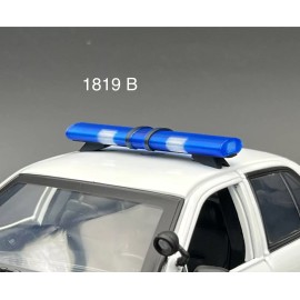 LED Ready Lightbar 1/18 LED Ready Jetstrobe Jetstream Lightbar Blue Clear State Police Sheriff