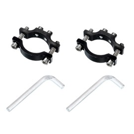 sourcing map 2Pcs Motorcycle Tube Clamp, Fit 0.7" to 1.4" OD Motorcycle Bicycle Light Mount Brackets Car Light Bar Holder Clamp, Black (18-35mm)