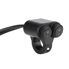 Aramox 12V 10A Motorcycle Handlebar Headlight Brake Fog Light Horn Double Button On/Off Switch Universal for 7/8" (22mm) Diameter Handlebar (Model B)