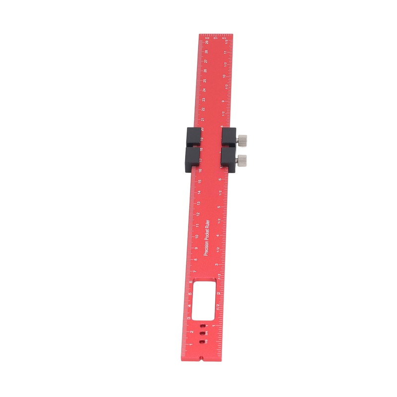 300mm Woodworking Scribing Ruler Aluminum Alloy Woodworking Pocket Slide Stop