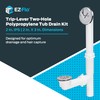 EZ-FLO 1-1/2 Inch Trip-Lever Bath Tub Drain Kit, 2-Hole Overflow