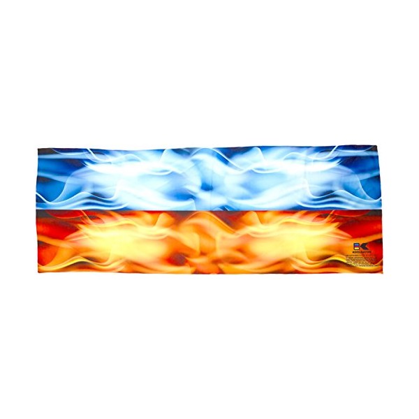 KOOLGATOR Cooling Towel - Flames:Blue & Red Design