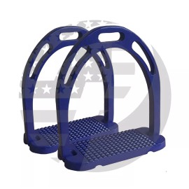 PRO IRON GEAR 4.75’’ Horse Stirrups Aluminum Light Weight & Durable - BLUE