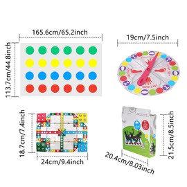 YINENGD Twistre Game for Kids Adult, Floor Mat Game with Spinner, Funny Balance Games Pad, Twisting Party Game for Children & Adults, Team, Family, Party
